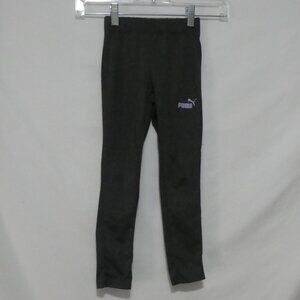 PUMA | size 6x | Charcoal Leggings | Purple Puma Logo on leg
